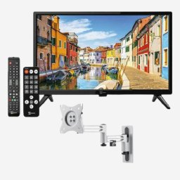 12 volt 19 tum HD TV för husbils PALCO 12v / 230v TV väggfäste paket