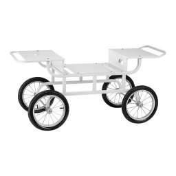 Vagn för sockervaddsmaskin – 4 hjul – vit