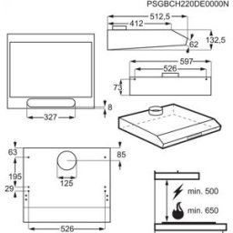Electrolux Lfu326w Spisfläkt 600 Mm, Vit, Ventilation