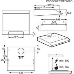 Electrolux Lfu327w Spisfläkt 700 Mm, Vit, Ventilation