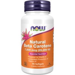 Now Natural Beta Carotene 7500 Mcg 90 Caps