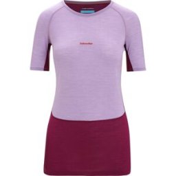 Icebreaker Women's 125 Zoneknit™ Short Sleeve Crewe Purple Gaze/Go Berry/Cb XS