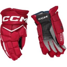 CCM Jetspeed FT8 Gloves Junior, 11", Red/White