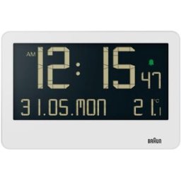 Braun digital väggklocka vit BC14W