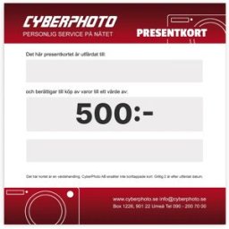 CyberPhoto Presentkort 500kr
