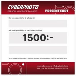 CyberPhoto Presentkort 1500kr