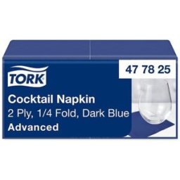 Servett TORK Cocktail 2-lags blÃ¥ 200/fp