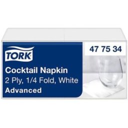 Servett TORK Cocktail 2-lags vit 200/fp