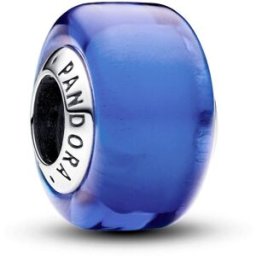 Pandora Moments Blue Mini Murano Glass Charm Sterling silver berlock 793105C00
