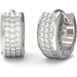 GUESS Stylish silverfärgade hoopörhängen JUBE04583JWRHT/U