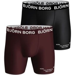 Björn Borg Performance Boxer 2-pack Herr, BLACK/RED, S