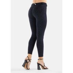 FREDDY 7/8 Regular Waist Leopard Print Grey/Black XS