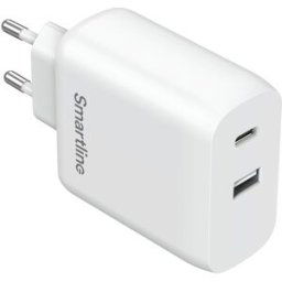 Smartline GaN PD-laddare, USB-C & USB-A - 65W