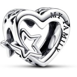 Pandora Moments Openwork Family Heart & Star sterling silver berlock 792829C00