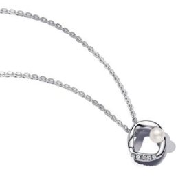Pandora Essence Sterling silver pärl-zirkoniastenhalsband 393303C01-45
