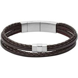 Fossil armband Brown Multi-Strand Braided Leather JF02934040