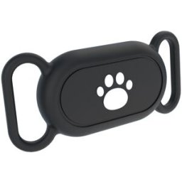 Tiera Samsung Galaxy SmartTag 2 hund/katthalsbandsfodral svart