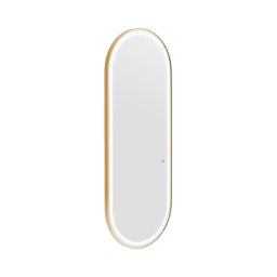 Frisörspegel - LED-belysning - Extra platt - Oval - 70 x 4 x 180 cm