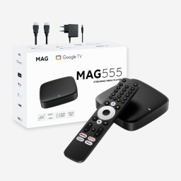 MAG555 – Google TV™ 4K Android Mediaspelare med Dual-Band WiFi