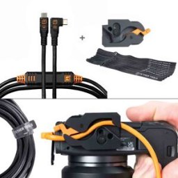 Tether Tools Tether Pro Optima 10G, LeverLock & 4,6m kabel kit - rak till vinklad, svart