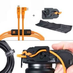 Tether Tools Tether Pro Optima 10G, LeverLock & 4,6m kabel kit - rak till vinklad, orange