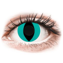 CRAZY LENS - Cat Eye Aqua - Endags icke-Dioptrisk (2 linser)