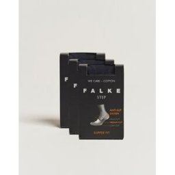 Falke 3-pack Step In Box Loafer Socks Navy
