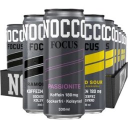 24 X Nocco Bcaa / Focus 330 Ml Mixflak Utvalda Smaker
