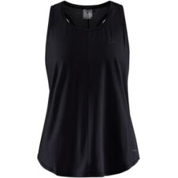 craft Women's Core Charge Rib Singlet Black XS