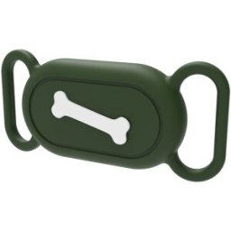 Tiera Samsung Galaxy SmartTag 2 hund/katthalsbandsfodral mörk grön
