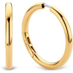 TI SENTO guldpläterade hoops i silver 30 mm 7782SY