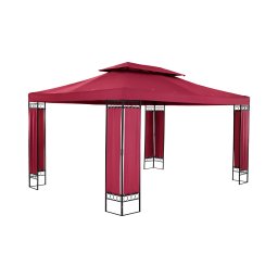 Trädgårdspaviljong - 3 x 4 m - 160 g/m² - Vinröd
