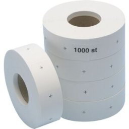 NO BRAND Kartongetikett 30x36mm neutral på rulle 5/rl