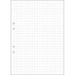 NO BRAND Lösblad A4, vitt 70g hålat papper, rutat 10x10mm 500/fp