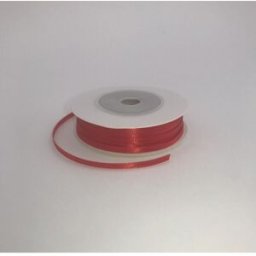 NO BRAND Satinband 3mmx30m röd