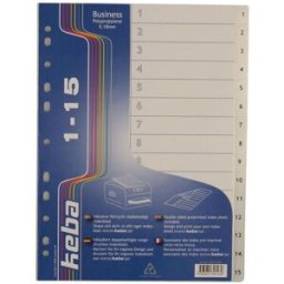 KEBA Plastregister Business A4 PP 0,18mm 1-15 flikar