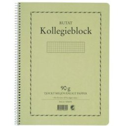 NO BRAND Kollegieblock A4 90g 70 blad rutat Träfritt papper