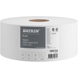 KATRIN Toalettpapper Plus Gigant M2 2-lagers, 100 mm, vit 6/fp