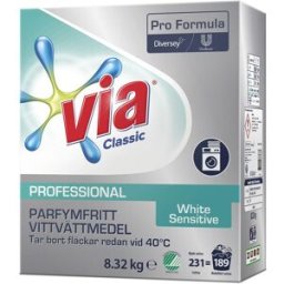 Via Tvättmedel Pro Formula White Sensitive 8,32kg