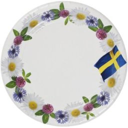 NO BRAND Tallrik blommor 23cm FSC 8/fp