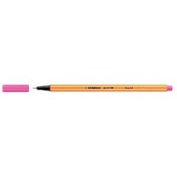 STABILO Fineliner Point 88®, tunn spets, orange pennkropp, rosa bläck