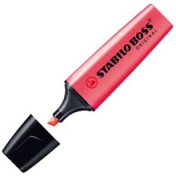 STABILO Överstrykningspenna BOSS Original röd snedskuren spets 2+5mm 70/40