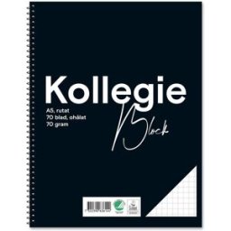 NO BRAND Kollegieblock A5 70g 70 blad rutat ohålat