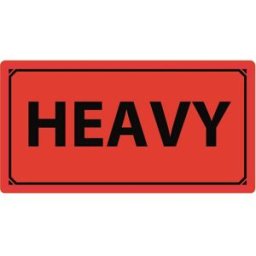 NO BRAND Varningsetikett HEAVY 1000/rl