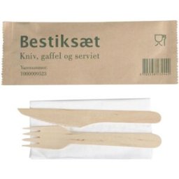 ABENA Bestickset trä med servett 400/fp