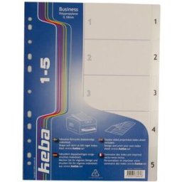 KEBA Plastregister Business A4 PP 0,18mm 1-5 flikar