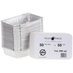NO BRAND Aluminiumform inkl. lock 890ml 50/fp