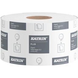 KATRIN Toalettpapper Plus Gigant S2 2-lagers, 360 ark, 98 mm, vitt 12/fp