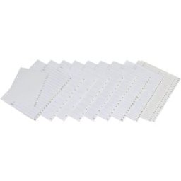 NO BRAND Plastregister A4, polypropylen, 1–12-flikuppsättning, 297x225/240mm, vit