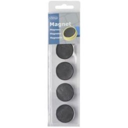NO BRAND Magnetknappar 30 mm svart 5/fp